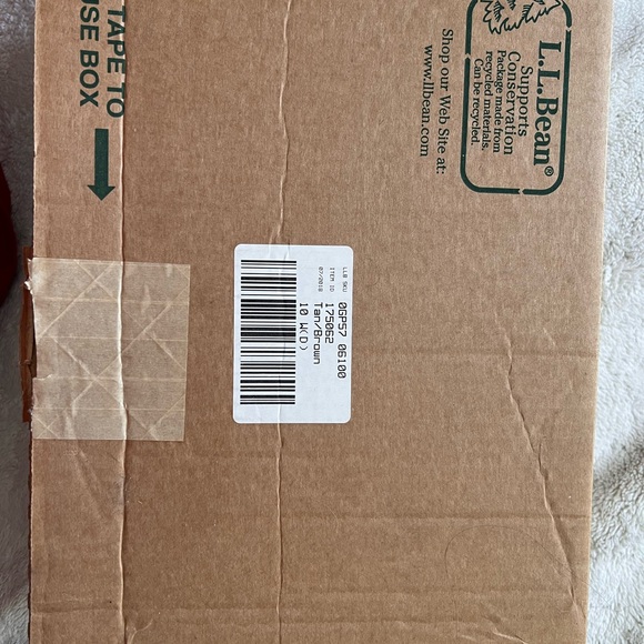 LL BEAN Brown Leather Rubber Unlined Lace-up Ankle Duck Boots Size M 8 / L 10 - Picture 6 of 7